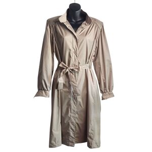 Weather Wise by Betsy B. Women's Size 9/10 Trench Coat Tan/Brown Button Belt